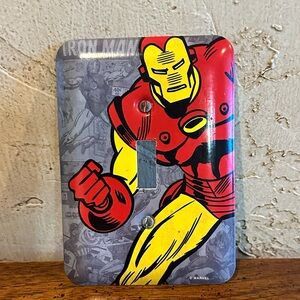 Marvel Comics Iron Man Light Switch Cover - Red and Yellow